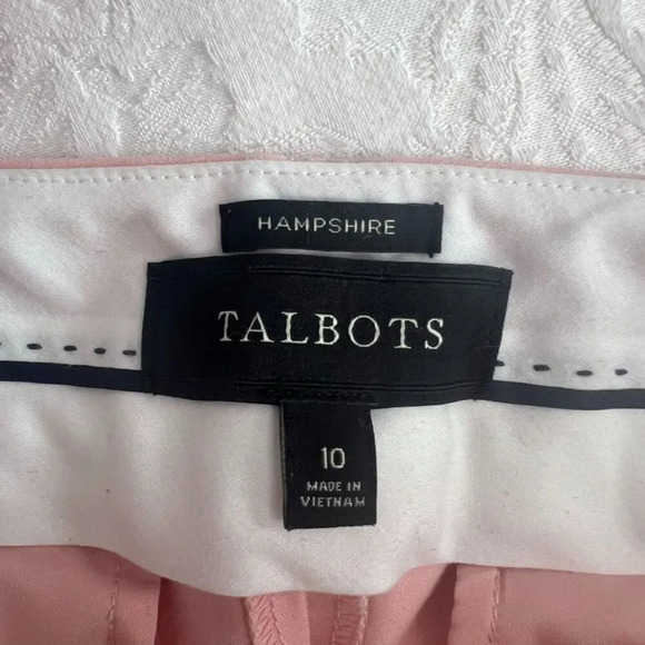 Talbot's Hampshire Pastel Pink Straight Leg Dress Pants Women's Size 10 - Picture 4 of 6